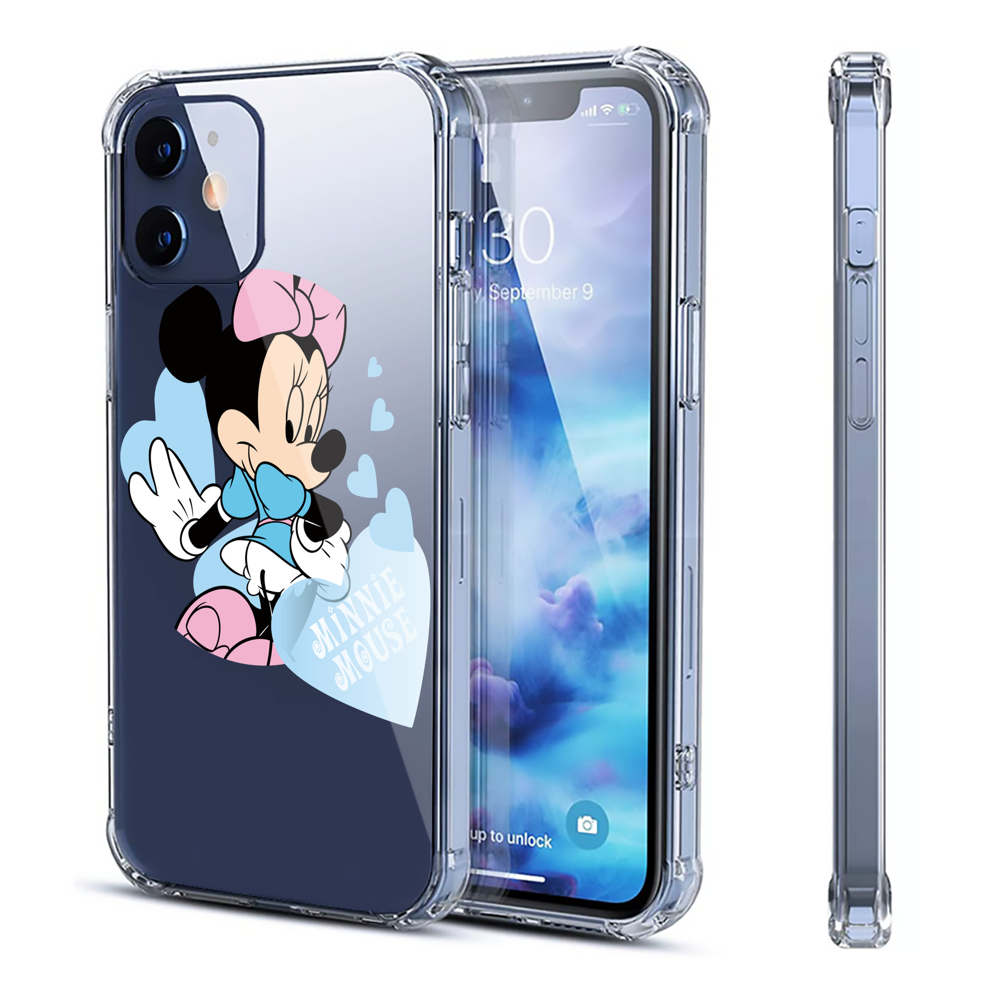 （画像用） ミッキーマウス Mickey Mouse 【iPhone 12シリーズ対応】透明スマホケース（クリアソフトケース）